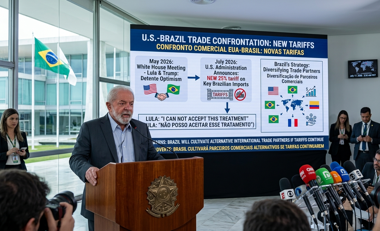 Lula Denounces New U.S. Tariffs, Warning Brazil Will Seek New Trade Partners
